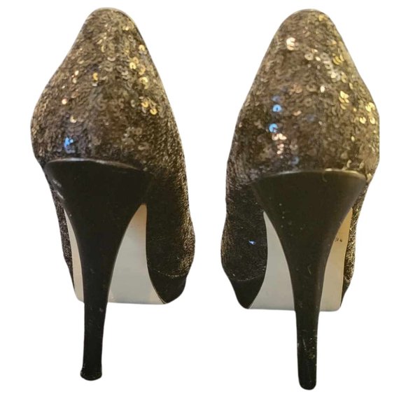 Olsenboye Black Sequin Heels - Picture 6 of 8